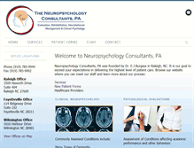 Tablet Screenshot of neuropsychologyconsultants.net